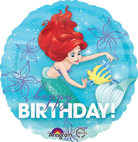 Disney Princess Little Mermaid Birthday Foil 18" Balloon