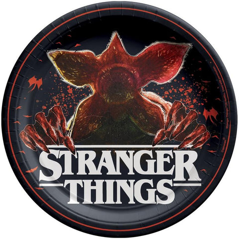 Stranger Things The Upside Down 9" Round Plates, 8ct
