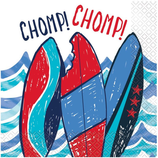 Shark Party Luncheon Napkins, 16ct