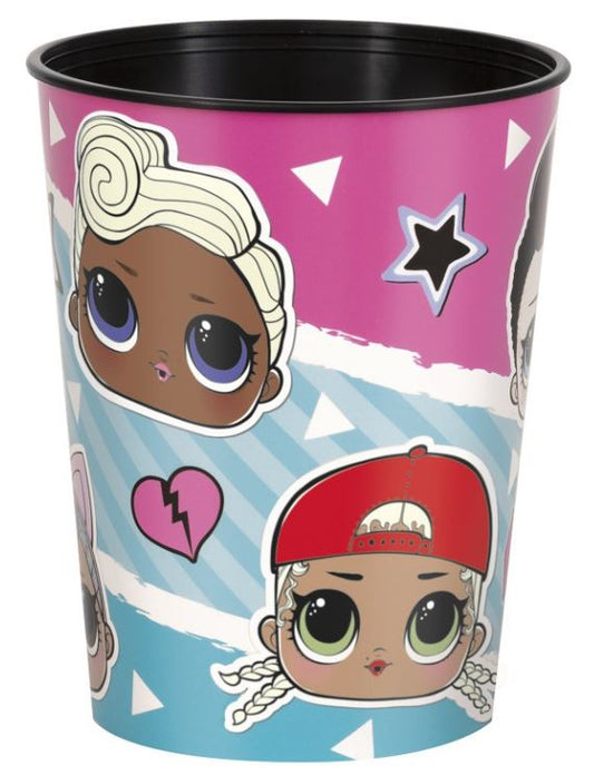 Vaso estadio de plástico LOL Surprise de 16 oz, 1 unidad