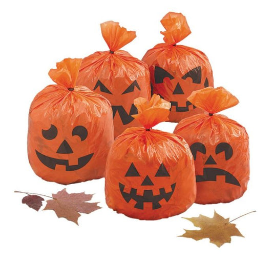 Pumpkin Hanging Leaf Bags, 20ct