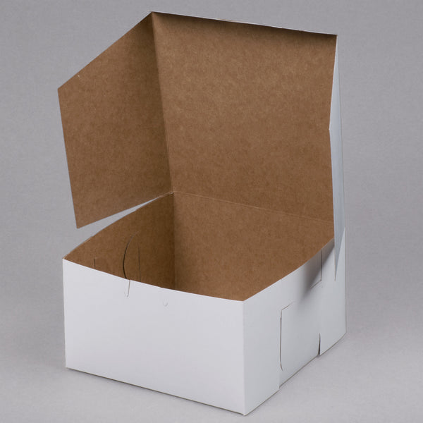 7" x 7" x 4" White Cake Box / Bakery Box