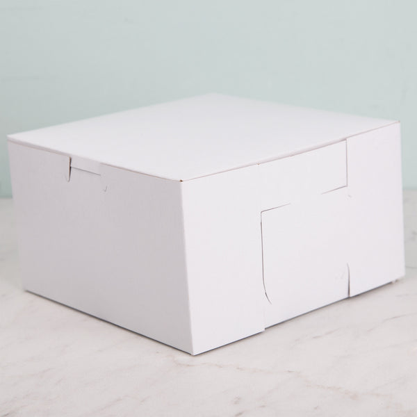 7" x 7" x 4" White Cake Box / Bakery Box