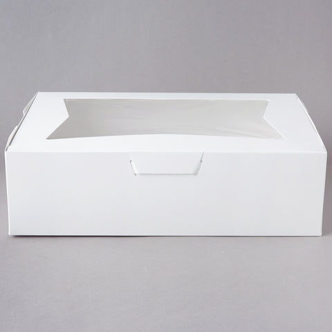 14" x 10" x 4" White Window Cake Box / Bakery Box