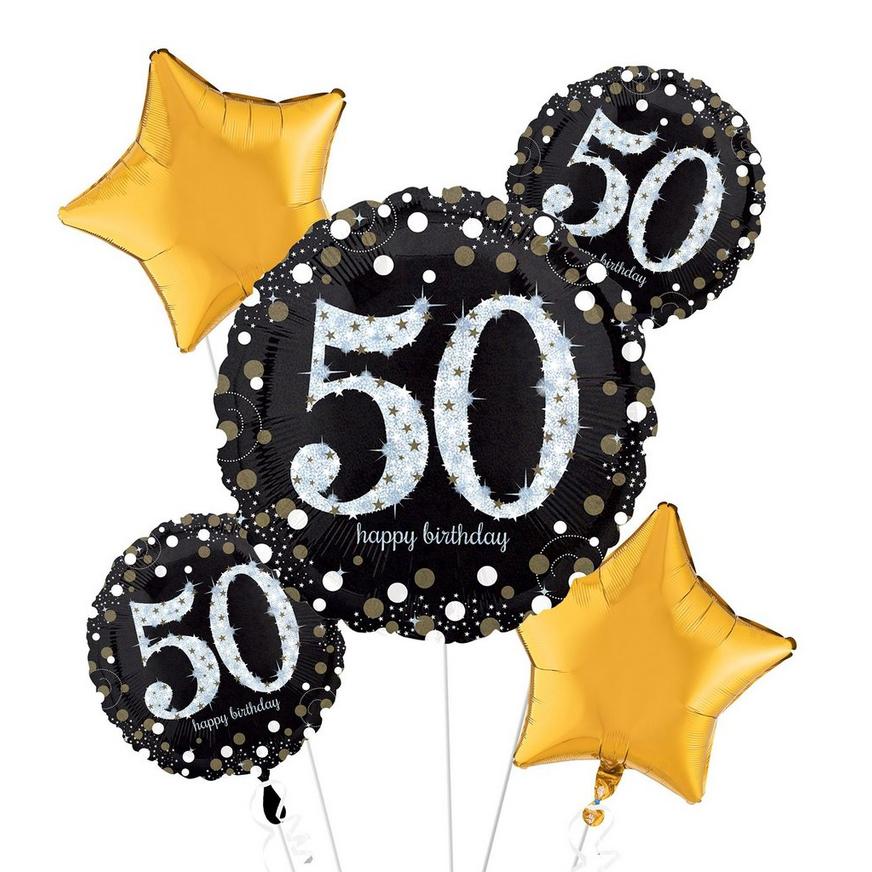 Sparkling Birthday 50 Balloon Bouquet