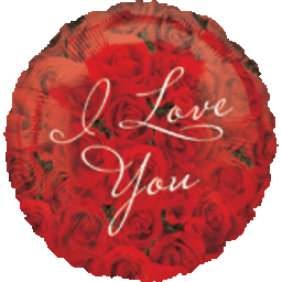 I Love You Roses 17" Foil Balloon, 1ct