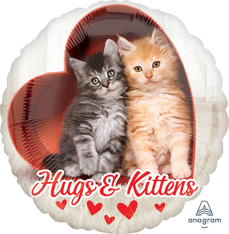 Hugs & Kittens 17" Foil Balloon, 1ct