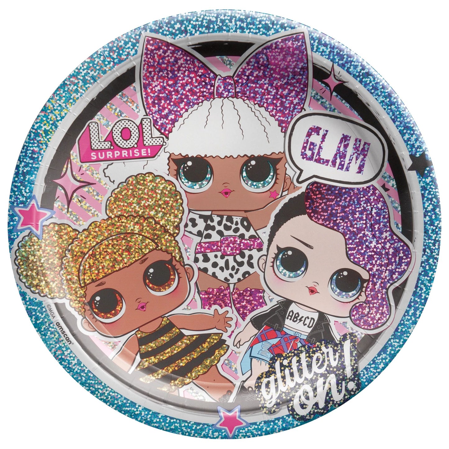 LOL Surprise, Together 4 Eva! 9" Prismatic Round Plates, 8ct