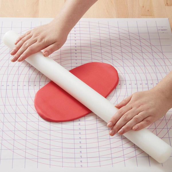 Large Fondant Roller with Guide Rings, 20-Inch - Fondant Tools