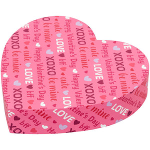 Say it With Words Heart-Shaped Valentine's Day Treat Box, 1-Count