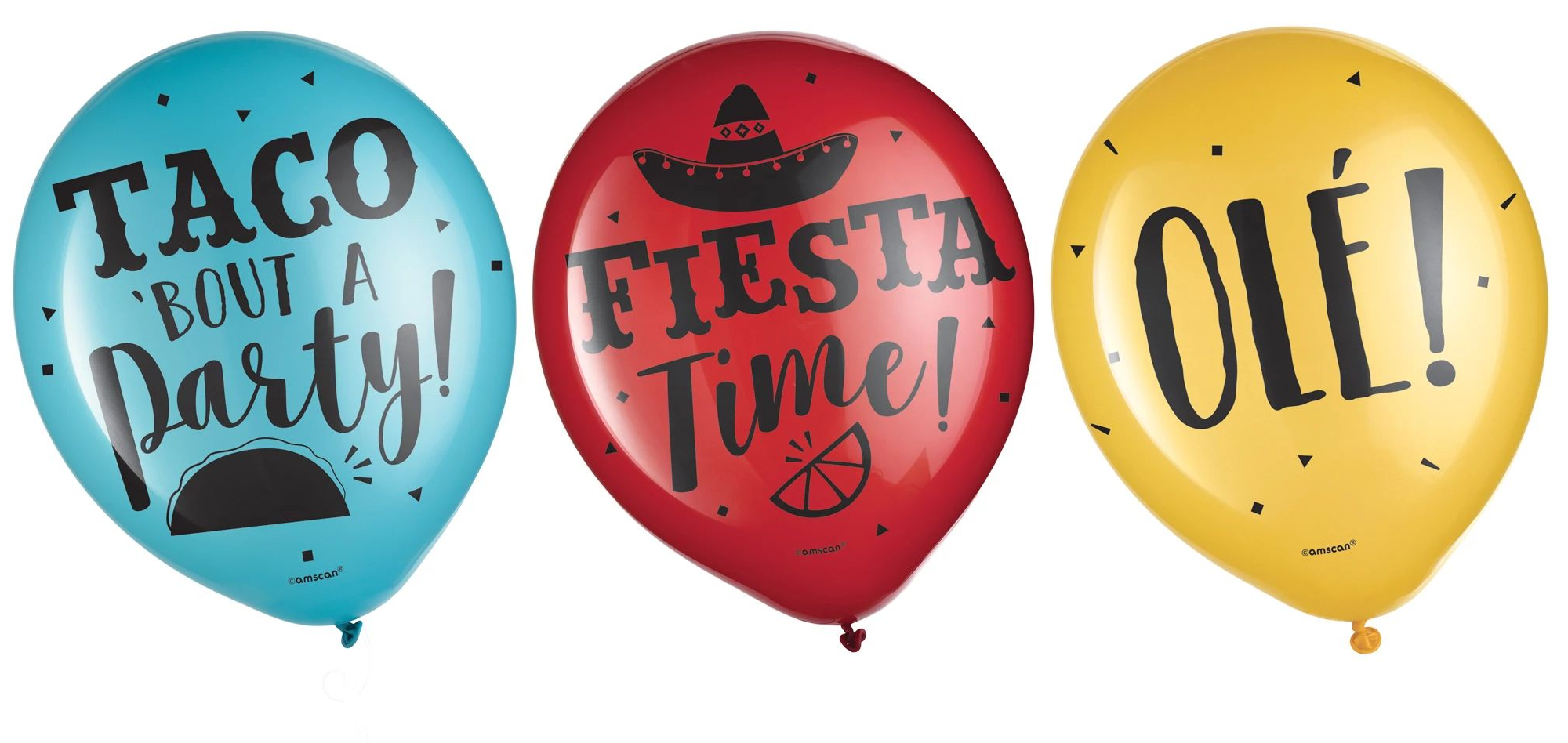 Fiesta Printed Latex Balloons