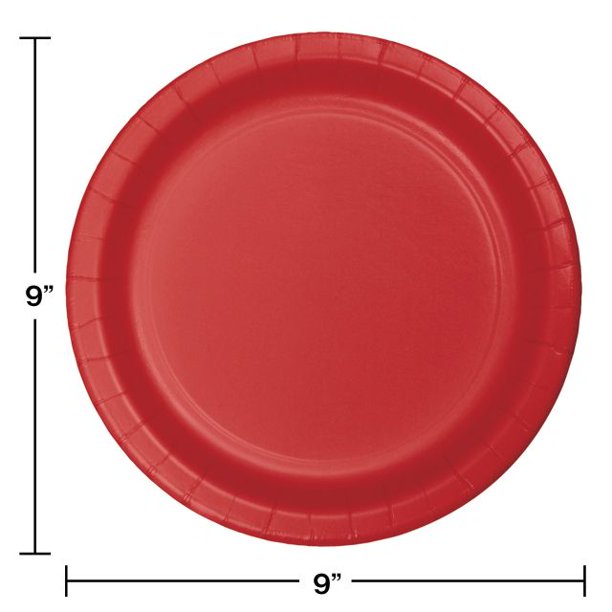 Classic Red 9" Plates, 8ct
