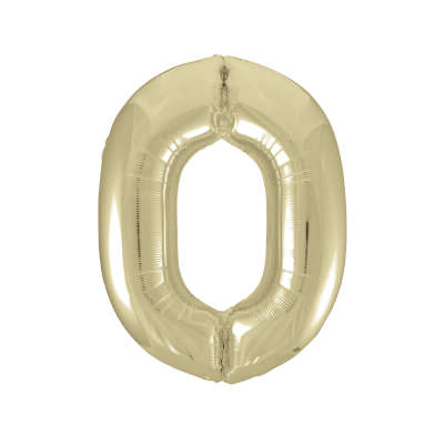 Unique Industries 34" Numeral 0 Balloon - Gold