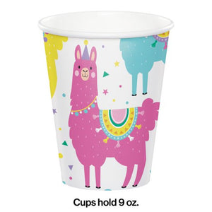Llama Party 9oz Cups, 8ct