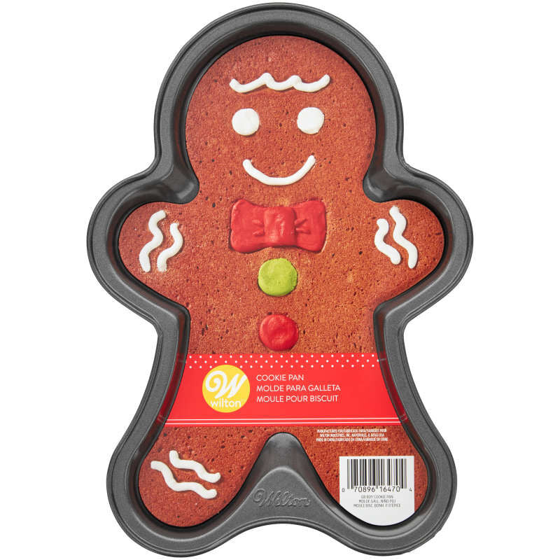 Non-Stick Christmas Gingerbread Man-Shaped Cookie Pan, 11 x 8-Inch – A  Birthday Place