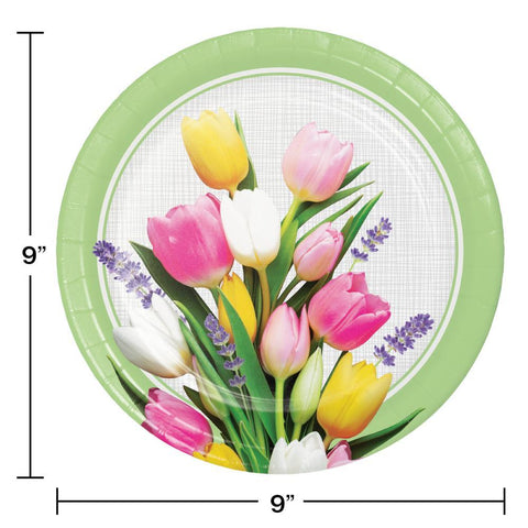 Spring Bouquet 9" Plates, 8ct