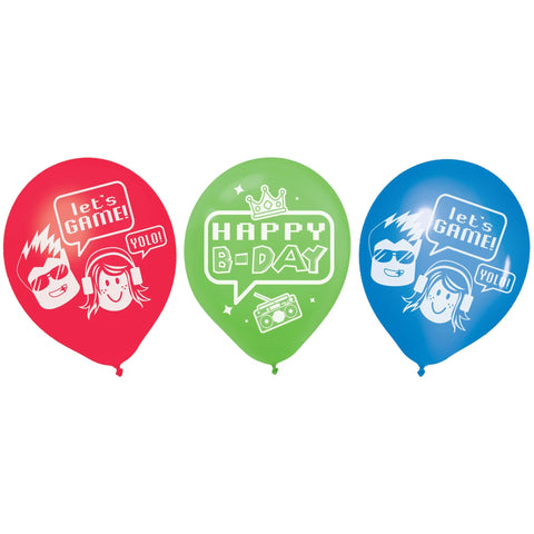 Party Town 12" Latex Balloons, 6ct
