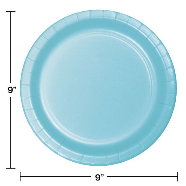 Pastel Blue 9" Plates, 8ct