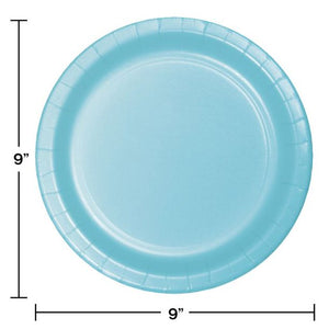 Pastel Blue 9" Plates, 8ct