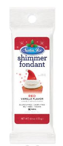 Red Shimmer Vanilla Fondant - 4.4oz Packet