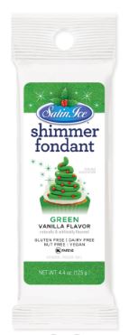 Green Shimmer Vanilla Fondant - 4.4oz Packet