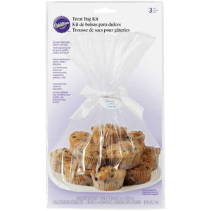 Clear Large Treat Bags Kit, 3-Count