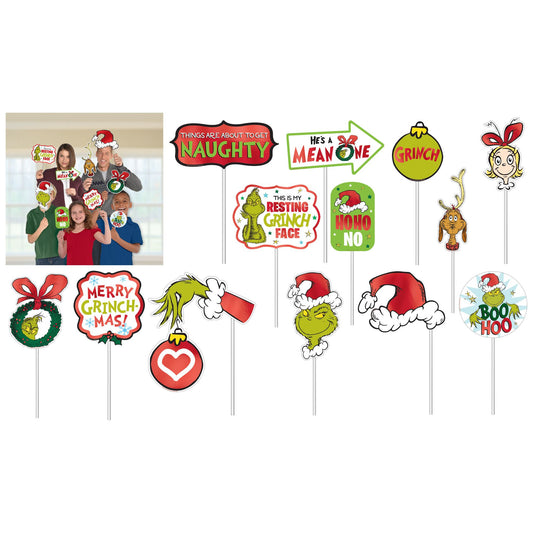 Traditional Grinch Photo Prop Kit, 13pcs