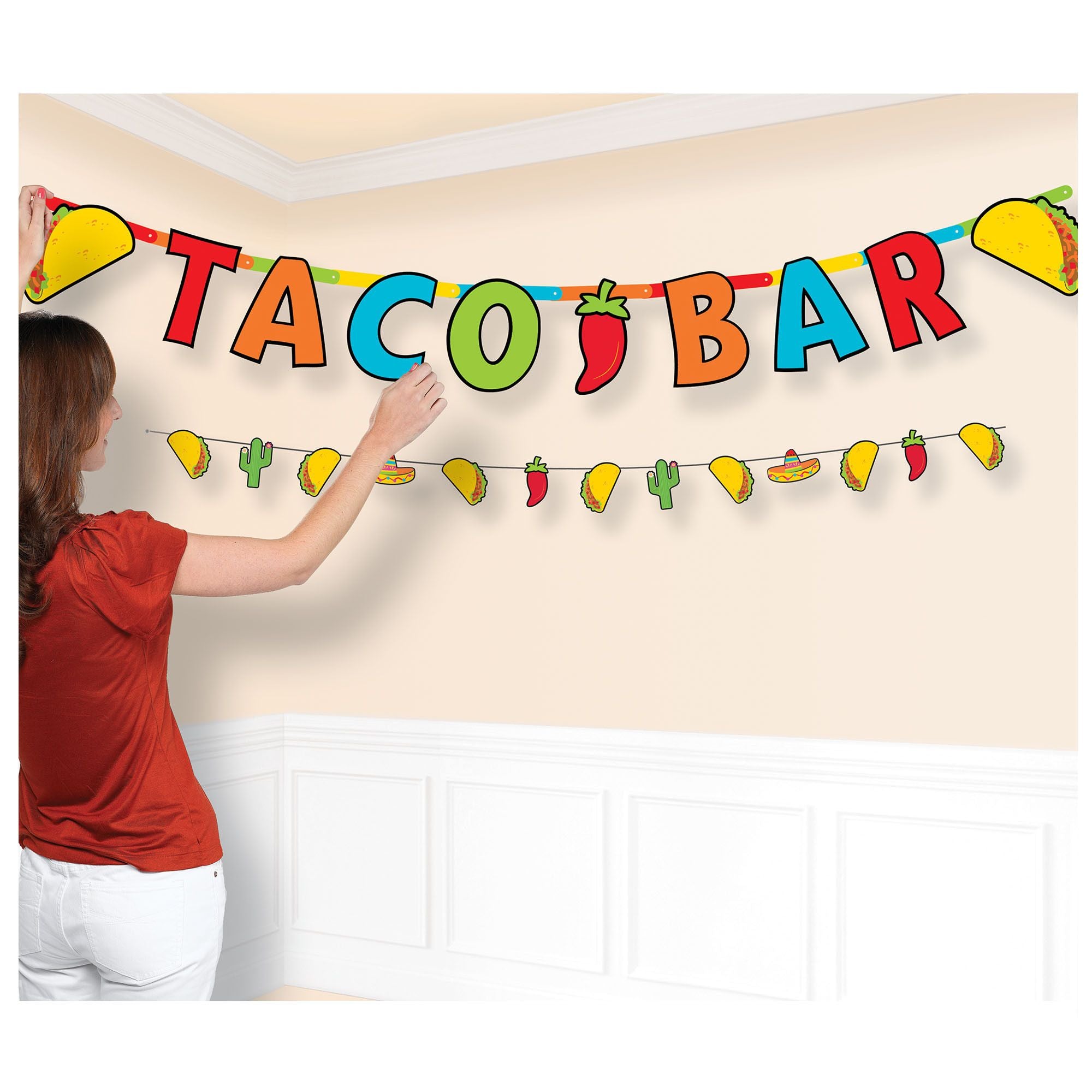 Taco Bar Jumbo Letter Banner Combo