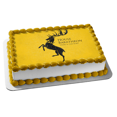 Game of Thrones House Baratheon Emblem Edible Cake Topper Image ABPID26944