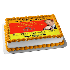 Better Call Saul Saul Goodman Attorney at Law Bill Board Edible Cake Topper Image ABPID27057