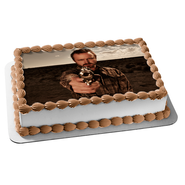 Breaking Bad Jesse Pinkman Gun Desert Edible Cake Topper Image ABPID27073