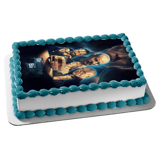 Breaking Bad Walter White Jesse Pinkman Gus Fringe Hank Shrader Saul Goodman Mike Ehrmantraut Skylar White Vehículo recreativo Decoración comestible para tarta Imagen ABPID27081 