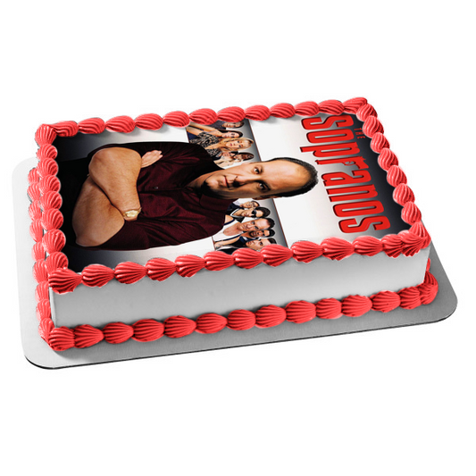 The Sopranos Tony Soprano Jennifer Melfi Carmela Soprano Paulie Gualtieri Livia Soprano Silvio Dante Edible Cake Topper Image ABPID27100