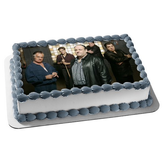 The Sopranos Tony Soprano Paulie Gualtieri Silvio Dante Big Bonpensiero Christopher Moltisanti Edible Cake Topper Image ABPID27106