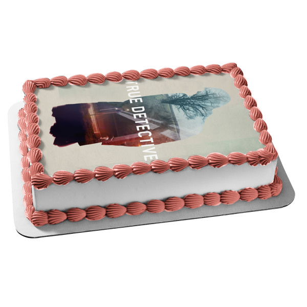 True Detective Man Silhouette Tree Field Edible Cake Topper Image ABPID27181