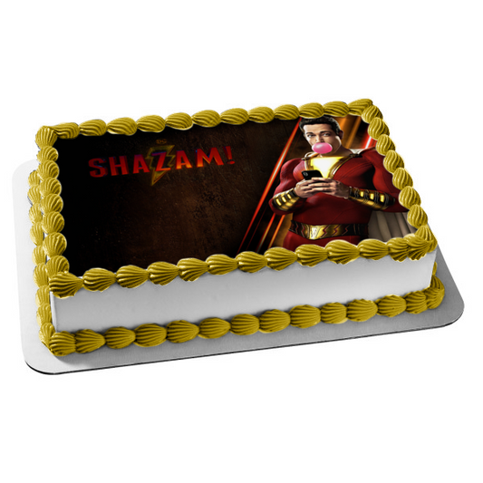 Superhero Shazam Cell Phone Edible Cake Topper Image ABPID27433