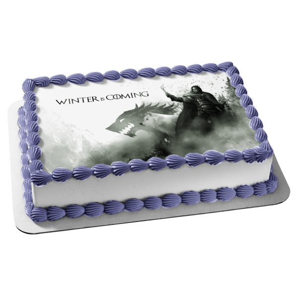 Imagen de decoración comestible para tarta de Juego de Tronos: Se acerca el invierno ABPID27818