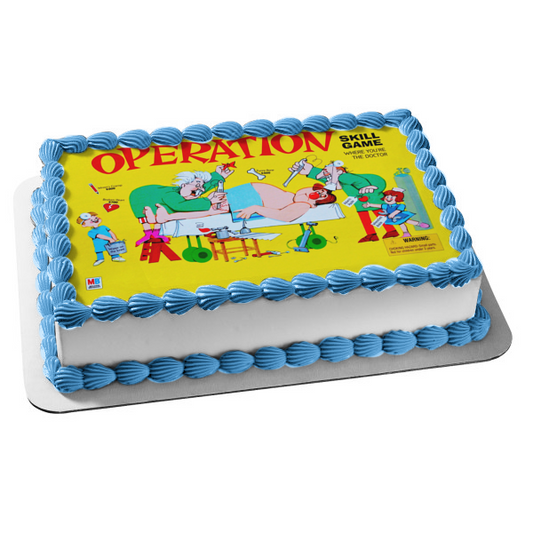 Operation Game Cover Mattel Doctors Kids Bones Edible Cake Topper Image ABPID28013