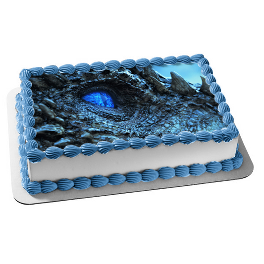 Decoración comestible para tarta con diseño de dragón de ojos azules de Juego de Tronos, imagen ABPID27356 