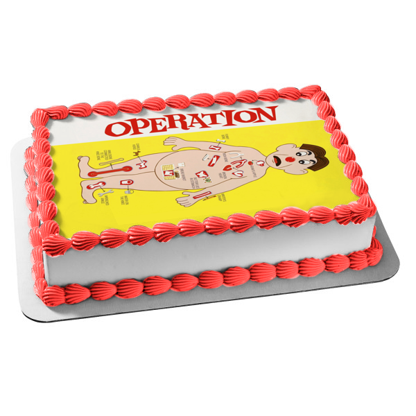 Operation Game Mattel Edible Cake Topper Image ABPID50391