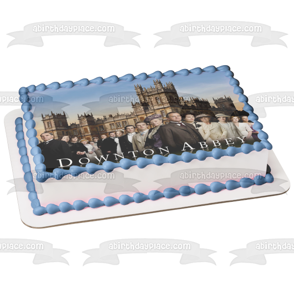 Downtown Abbey Highclere Castle Robert Crawley and Edith Pelham Edible Cake Topper Image ABPID03310