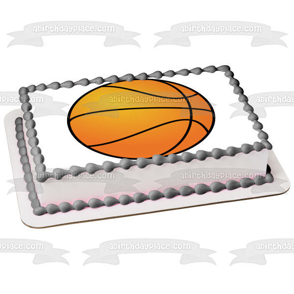 Basketball Edible Cake Topper Image ABPID06413