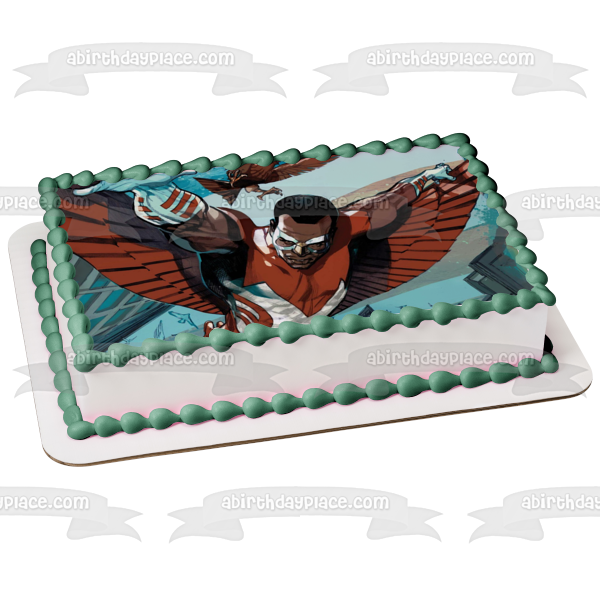 Marvel Avengers Falcon Anthony Samuel Wilson Edible Cake Topper Image ABPID50927
