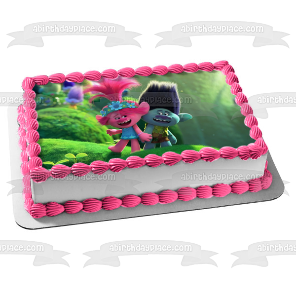 Trolls World Tour Queen Poppy Branch Edible Cake Topper Image ABPID51322