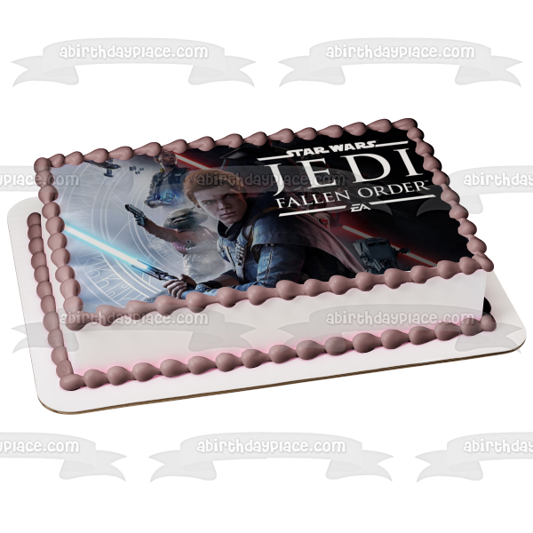 Star Wars Jedi Fallen Order Video Game Cover Edible Cake Topper Image ABPID51424