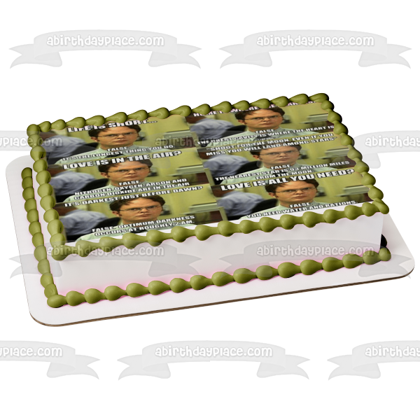 Meme the Office Dwight Schrute Assorted Memes Edible Cake Topper Image ABPID51472