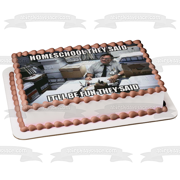 Coronavirus Meme Homeschooling Office Space Milton Waddams Edible Cake Topper Image ABPID51509