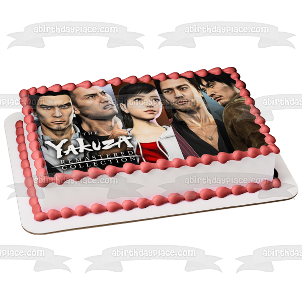 The Yakuza Remastered Collection Kazuma Kiryu Haruka Sawamura Goro Majima Ichiban Kasuga Takayuki Yagami Edible Cake Topper Image ABPID51904