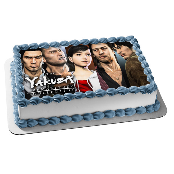La colección Yakuza Remastered Kazuma Kiryu Haruka Sawamura Goro Majima Ichiban Kasuga Takayuki Yagami Imagen comestible para decoración de tartas ABPID51904 