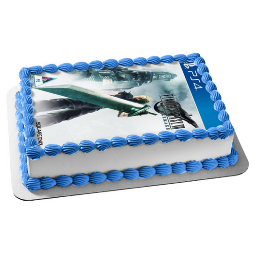 Final Fantasy 7 Remake Video Game Cover Edible Cake Topper Image ABPID51917